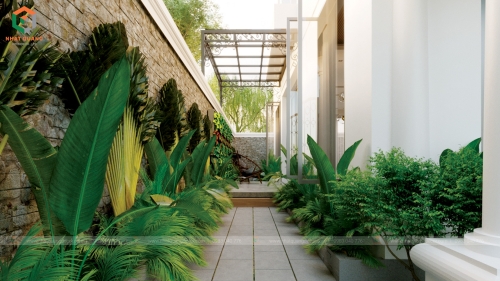 Dự án thiết kế thi công cảnh quan sân vườn căn biệt thự đơn lập tại Vinhomes Green bay - Mễ Trì  - Hà Nội